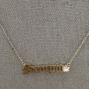 Melinda Maria Zodiac Script Pendant Necklace